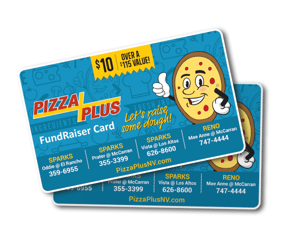 Pizza Plus FundRaiser Cards